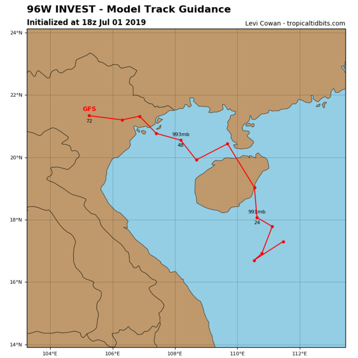 GFS TRACK GUIDANCE