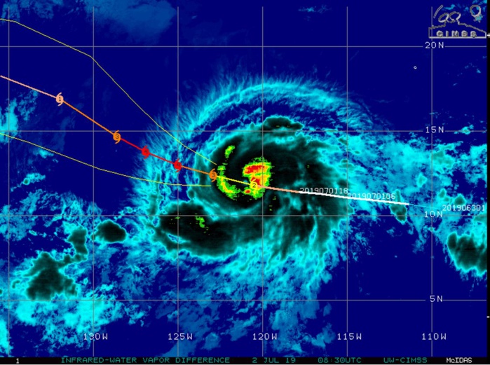 Hurricane BARBARA(02E) now a category 2 US, peak intensity (Category 4) expected within 36hours