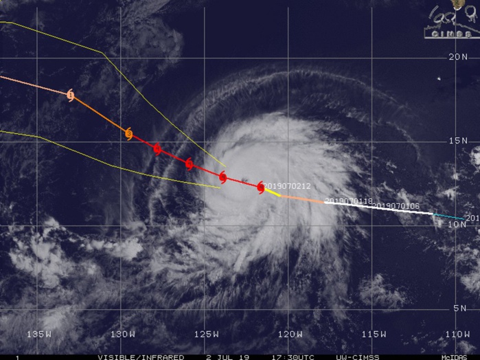 BARBARA(02E) already a category 4 US is showing a rather impressive satellite signature