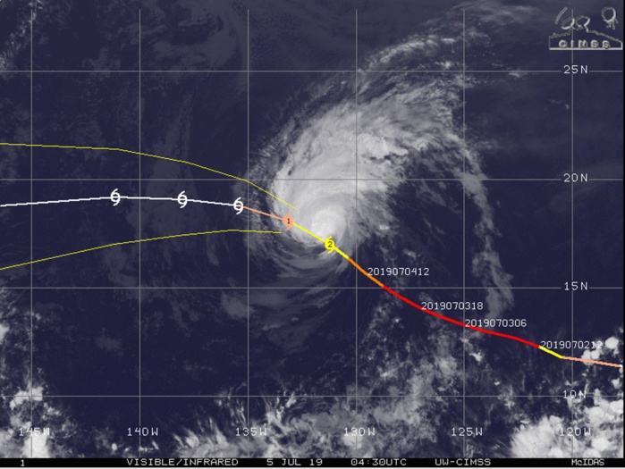 INTENSITY IS FORECAST TO FALL BELOW 35KNOTS AFTER 48HOURS