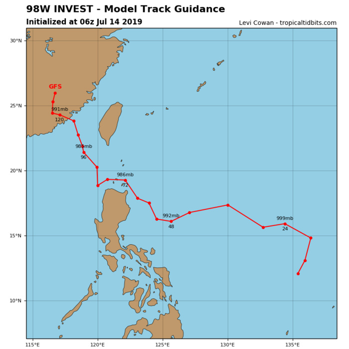 LIMITED GUIDANCE AT THE MOMENT. GFS AT 14/06UTC