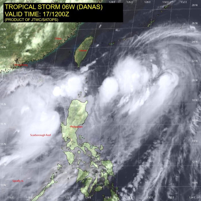 12UTC: TS DANAS(06W) AND INVEST 91W