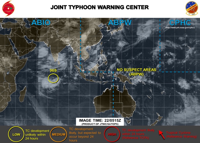 South Indian: INVEST 96S under watch, limited development expected at the moment South Indian: INVEST 96S under watch, limited development expected at the moment