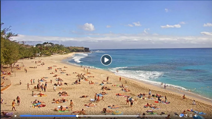 La plage de Boucan en début d'après midi. METEO REUNION La plage de Boucan en début d'après midi. METEO REUNION