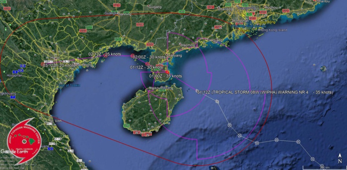 WARNING 4. WIPHA(08W) SHOULD BE OVER THE GULF OF TONKIN IN APPROX 24HOURS