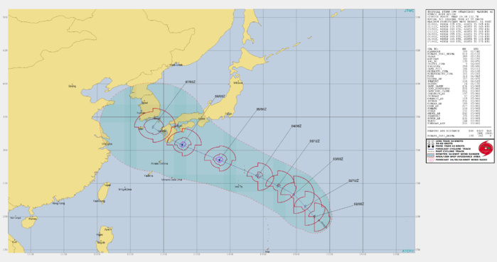 FRANCISCO(09W): WARNING 2. PEAK INTENSITY OF 85KNOTS FORECAST IN 96HOURS.