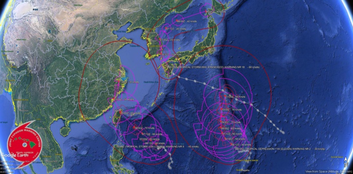 Busy Tropics: 09W, 10W, 11W, Invest 96W and Invest 95B.