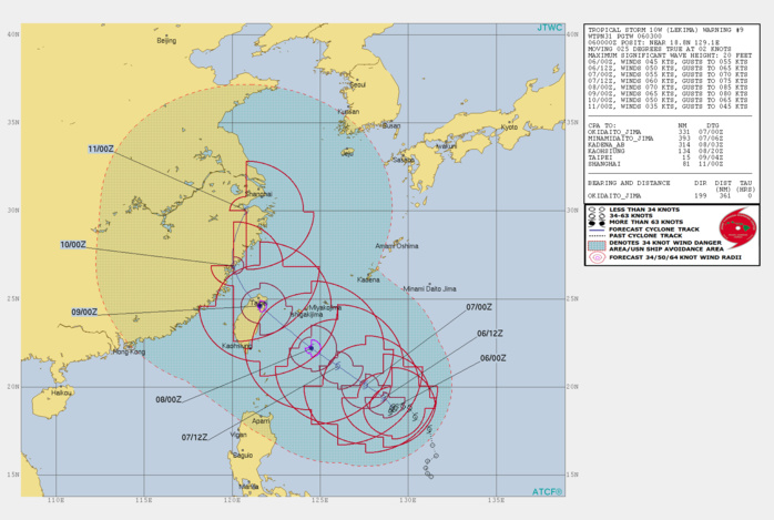 WARNING 9. LEKIMA(10W) IS ONCE AGAIN FORECAST TO REACH TYPHOON INTENSITY IN 48H. WARNING 9. LEKIMA(10W) IS ONCE AGAIN FORECAST TO REACH TYPHOON INTENSITY IN 48H.