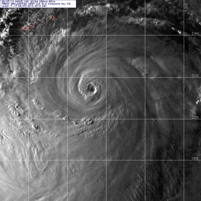 07/0914UTC. DMSP. TY LEKIMA(10W) 07/0914UTC. DMSP. TY LEKIMA(10W)