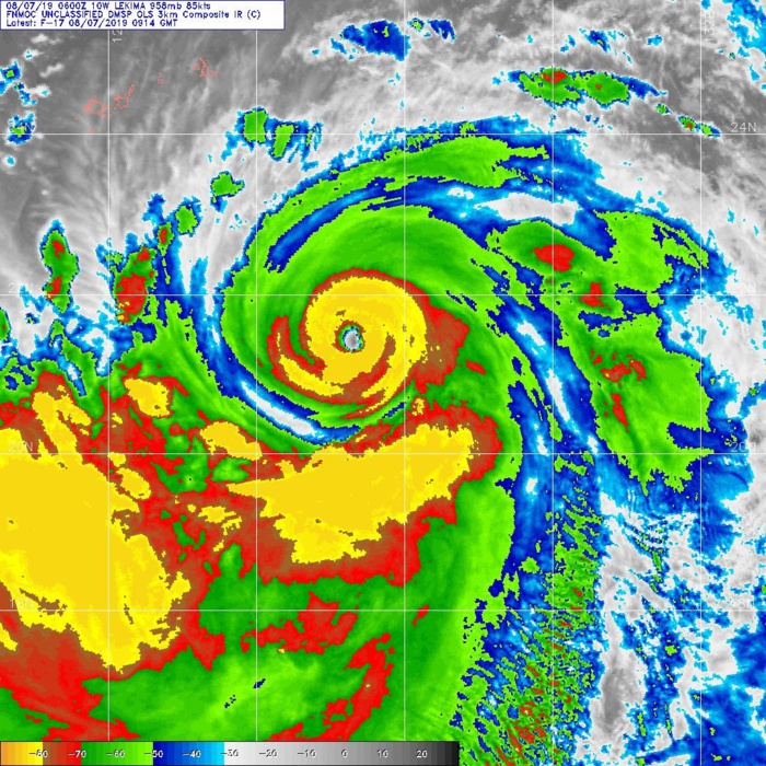 07/0914UTC. DMSP. TY LEKIMA(10W). 07/0914UTC. DMSP. TY LEKIMA(10W).