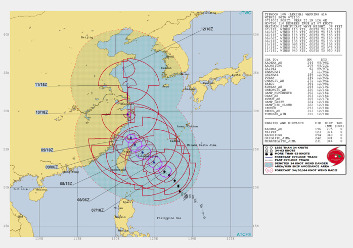 WARNING 16/JTWC WARNING 16/JTWC
