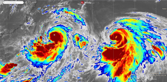 07/21UTC. TYs LEKIMA(10W) AND KROSA(11W)
