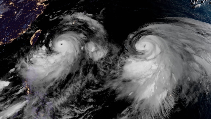 07/2030UTC. TYs LEKIMA(10W) AND KROSA(11W)