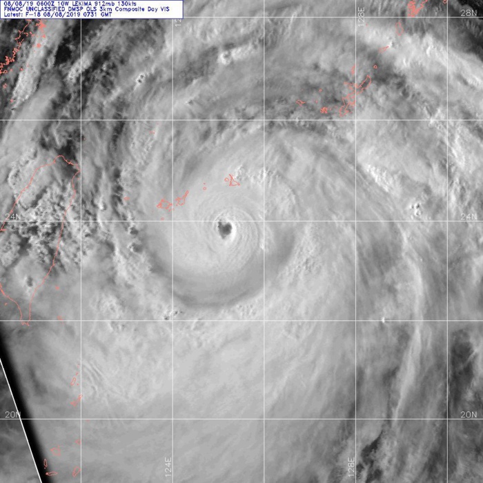 08/0731UTC. LEKIMA(10W).