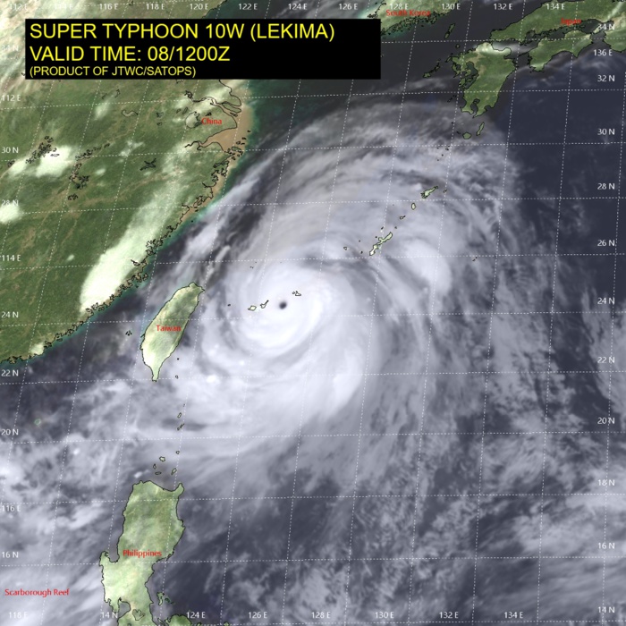 08/12UTC: LEKIMA(10W)