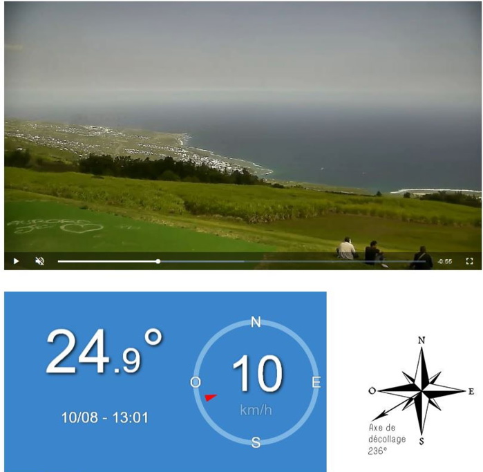 Peu de nuages dans les hauts cet après midi. Le point de vue des Colimaçons est toujours aussi excpetionnel. METEO REUNION