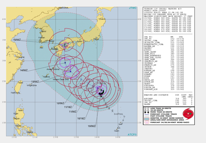 LEKIMA tracking west of Shanghai with strong winds but weakening. Krosa: update