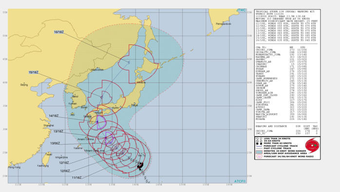 KROSA(11W): WARNING 25. FORECAST TO BE SOUTH OF JAPAN IN 72H AS A TYPHOON