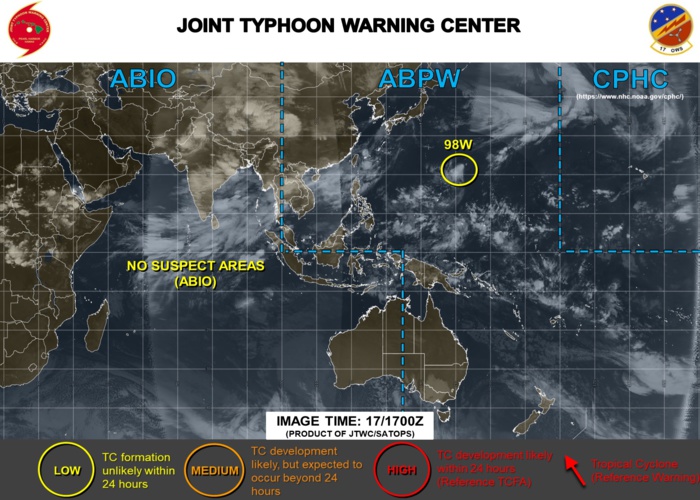 Invest 98W and Invest 97W: updates