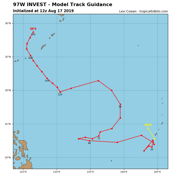 INVEST 97W: TRACK GUIDANCE INVEST 97W: TRACK GUIDANCE