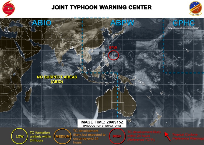 Invest 97W: Tropical Cyclone Formation Alert