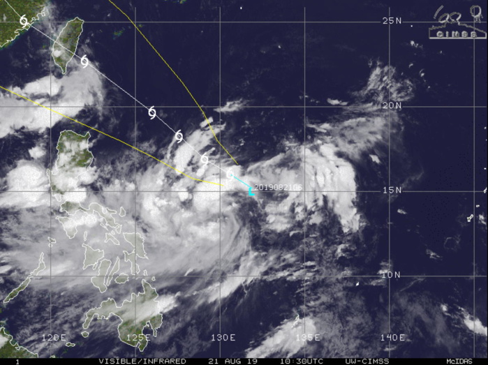 Invest 97W is now TD BAILU(12W). Intensifying, landfall over Taiwan shortly after 72h