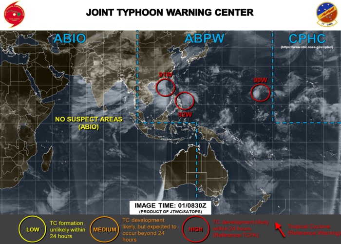 3 Tropical Cyclone Formation Alerts : Invests 91W, 92W and 90W 3 Tropical Cyclone Formation Alerts : Invests 91W, 92W and 90W