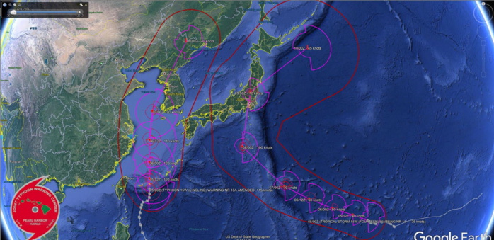 TY Langling now a dangerous category 4 tracking over Miyakojima. 14W: update