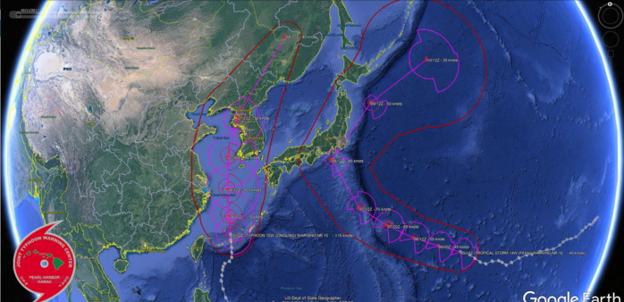 Lingling(15W) : category 4, landfall over North Korea in 48h as a cat 2. Faxai(14W): update