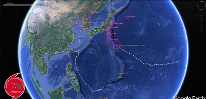 Faxai could be a dangerous typhoon south of Tokyo in 24h. Lingling: Final Warning: Jmv file included