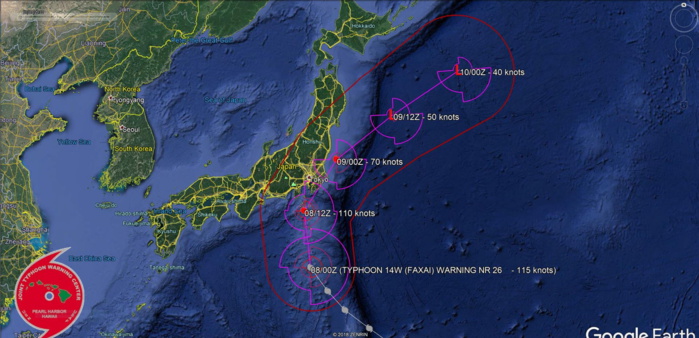 Dangerous Typhoon Faxai is bearing down on the Tokyo area