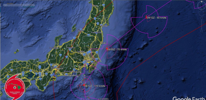 Dangerous Typhoon Faxai is bearing down on the Tokyo area Dangerous Typhoon Faxai is bearing down on the Tokyo area