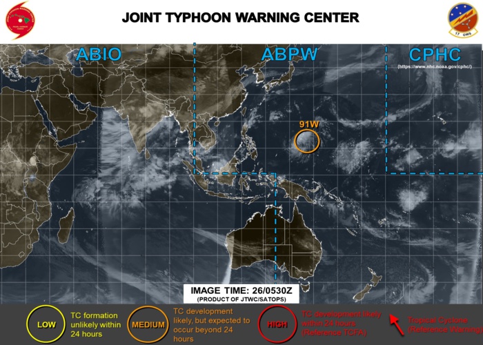 Invest 91W south of Guam: still Medium chances of development Invest 91W south of Guam: still Medium chances of development