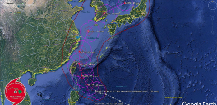 Mitag(19W) is forecast to reach Typhoon intensity within 24h