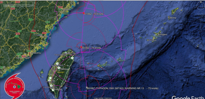 FORECAST TRACK EAST OF TAIWAN FORECAST TRACK EAST OF TAIWAN