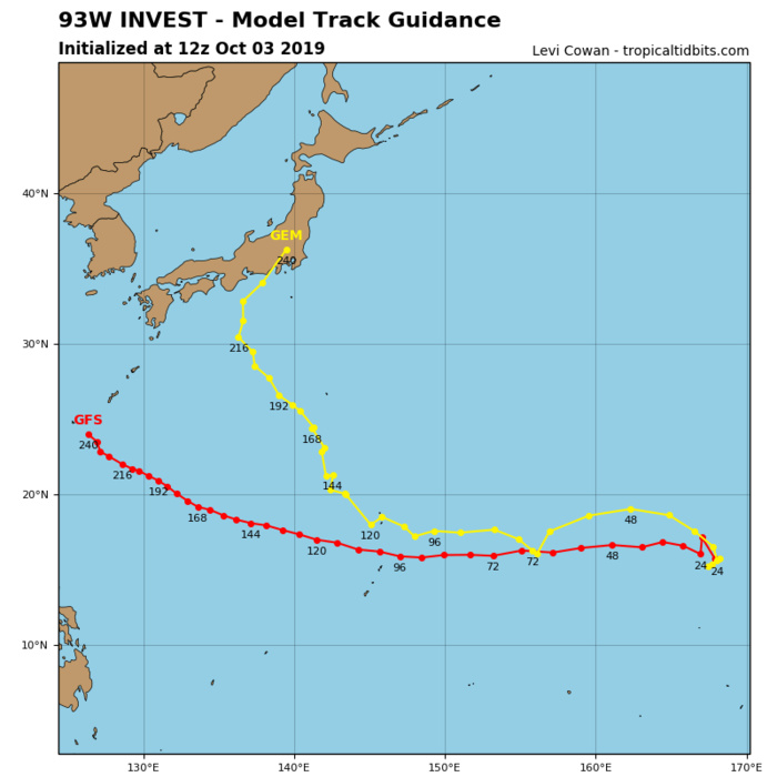 INVEST 93W: TRACK GUIDANCE