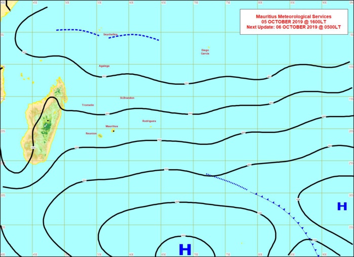 Alizé de secteur Est sur les Mascareignes. MMS Alizé de secteur Est sur les Mascareignes. MMS