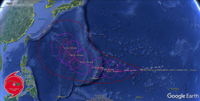TD 20W may reach Super Typhoon intensity in 96hours