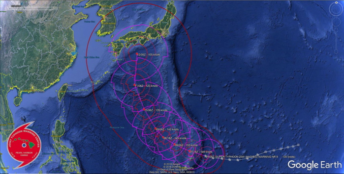 Super Typhoon Hagibis reaching Cat5 soon, passing very close to Anatahan within 12h