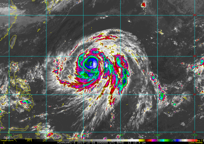 Super Typhoon Hagibis: eyewall replacement cycle not completed