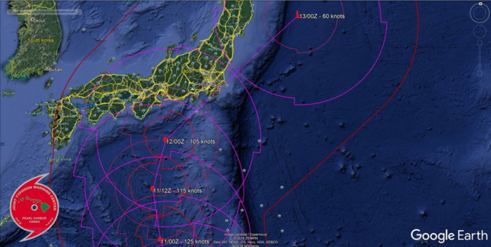 Super Typhoon Hagibis, category 5 has yet to weaken