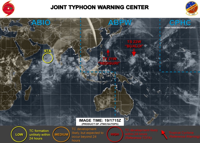 Typhoon Neoguri(21W) strong cat 2 has peaked. Bualoi(22W) gradually intensifying Typhoon Neoguri(21W) strong cat 2 has peaked. Bualoi(22W) gradually intensifying