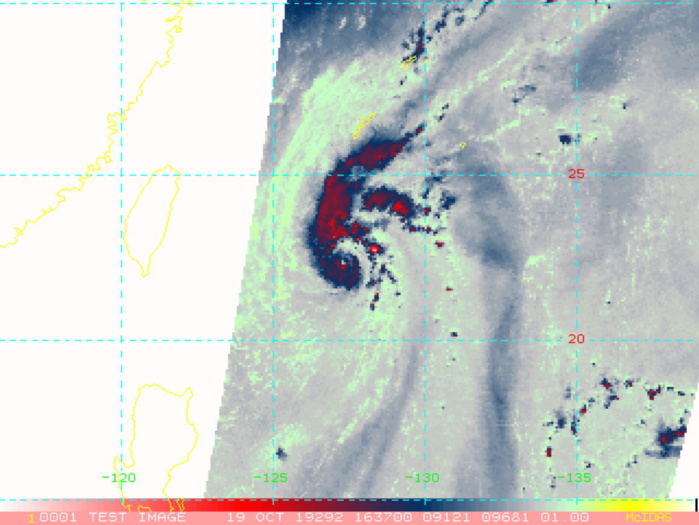 21W: 19/1637UTC. NEAR BEST SAT SIGNATURE NOW RAPIDLY DEGRADING. 21W: 19/1637UTC. NEAR BEST SAT SIGNATURE NOW RAPIDLY DEGRADING.