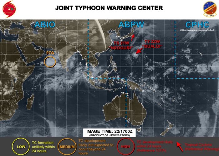 22/18UTC: INVEST 97A UPGRADED TO MEDIUM