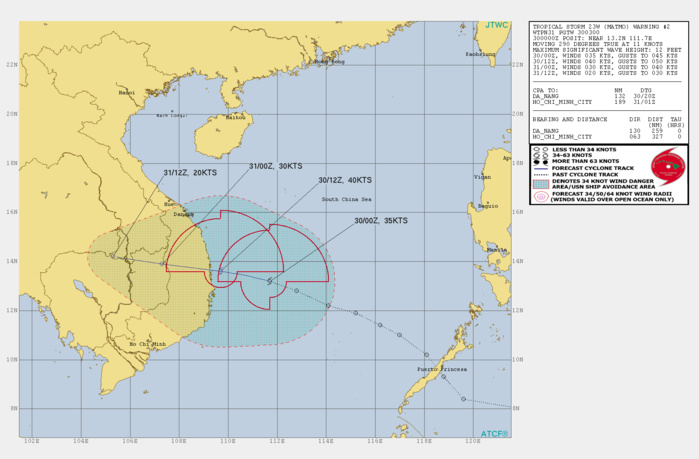 TS 23W: PEAK INTENSITY OF 40KNOTS FORECAST WITHIN 12H TS 23W: PEAK INTENSITY OF 40KNOTS FORECAST WITHIN 12H