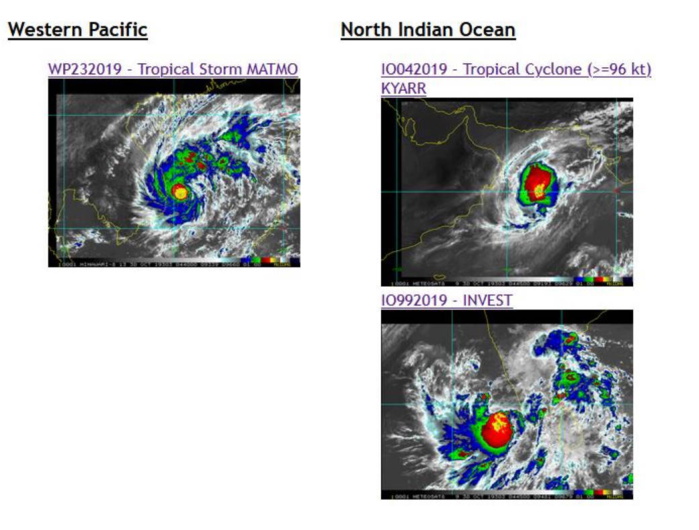 Matmo(23W), Kyarr(04A) and Invest 99B updates Matmo(23W), Kyarr(04A) and Invest 99B updates