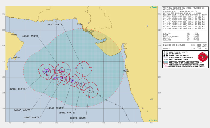 TC 05A: CAT 3 FORECAST IN 72H