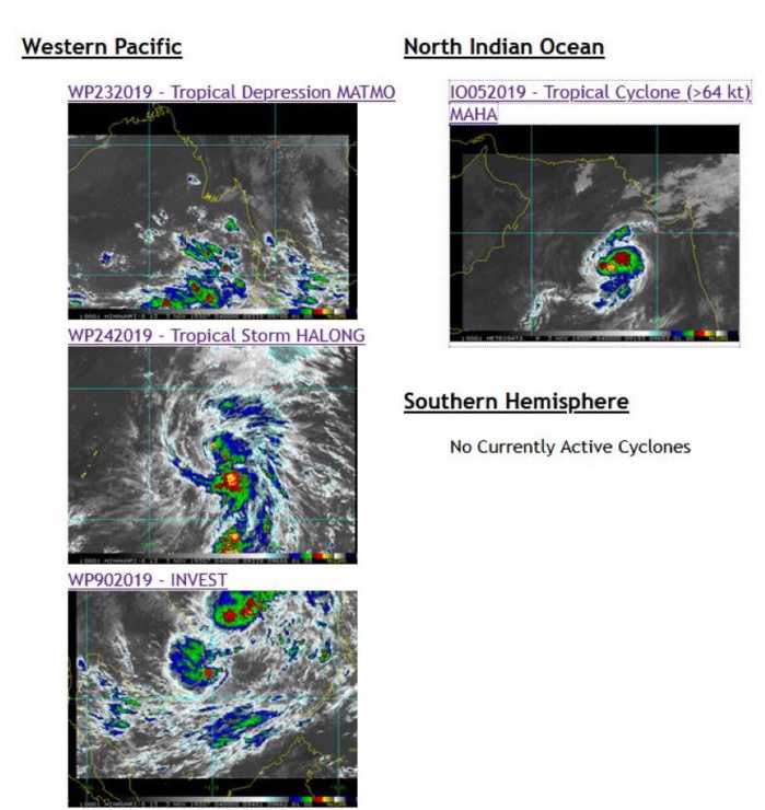 Maha(05A) and Halong(24W) both intensifying over open seas Maha(05A) and Halong(24W) both intensifying over open seas