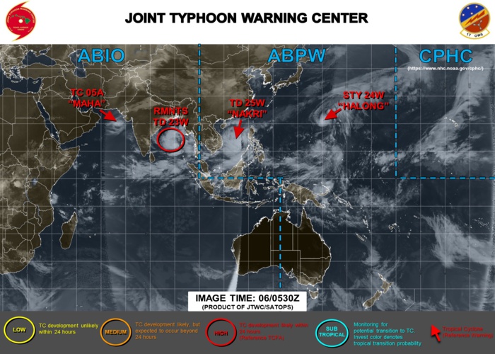 Busy: 4 systems being tracked. Halong(24W) still a Super Typhoon Busy: 4 systems being tracked. Halong(24W) still a Super Typhoon