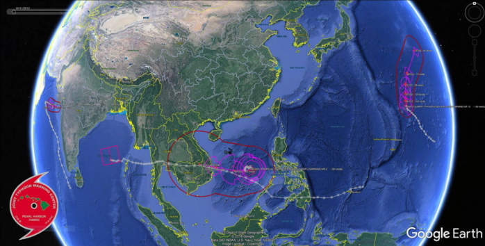 Busy: 4 systems being tracked. Halong(24W) still a Super Typhoon